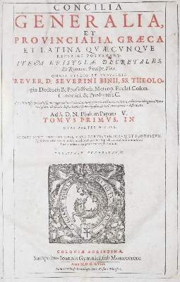 Bild Nr.2: 123-75 Binius,S.: (Alte Drucke, Handschriften und Theologie)