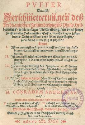 Bild Nr.1: 123-8 Andreae,C. (d.i. C.Vetter).: (Alte Drucke, Handschriften und Theologie)
