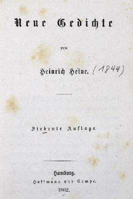 Bild Nr.1: 123-885 Heine,H.: (Literatur und illustrierte Bücher bis 19.Jahrhundert)