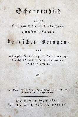 Bild Nr.1: 123-889 (Hoffmann,C.F.).: (Literatur und illustrierte Bücher bis 19.Jahrhundert)