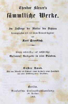 Bild Nr.1: 123-897 Körner,T.: (Literatur und illustrierte Bücher bis 19.Jahrhundert)