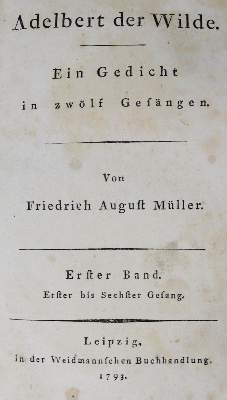 Bild Nr.1: 123-911 Müller,F.A.: (Literatur und illustrierte Bücher bis 19.Jahrhundert)