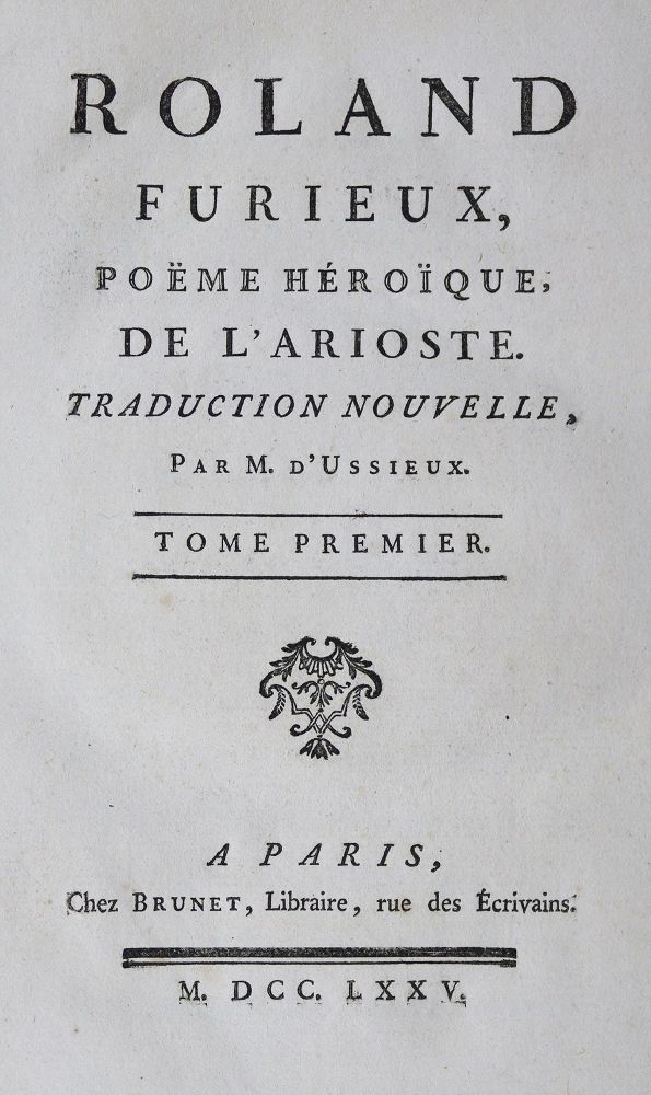 Große Abbildung Nr.2: 124-1070 Ariosto,L.: (Literatur und illustrierte Bücher bis 19.Jahrhundert)