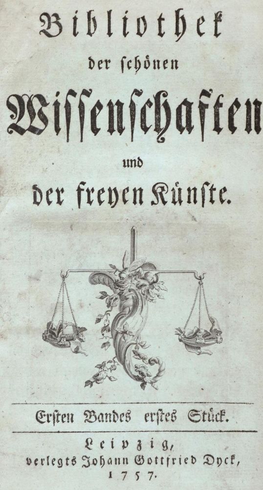 Große Abbildung Nr.1: 124-1072 Bibliothek der schönen Wissenschaften: (Literatur und illustrierte Bücher bis 19.Jahrhundert)