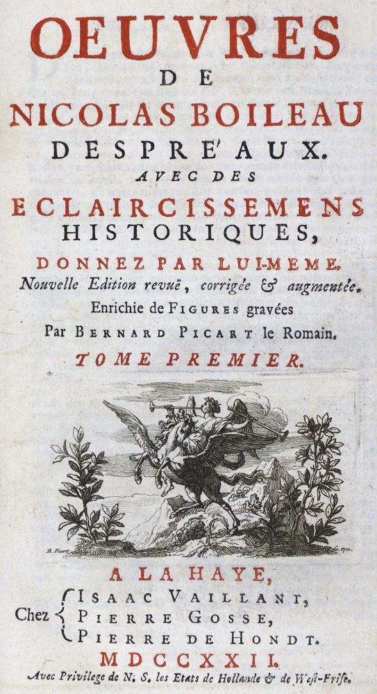Große Abbildung Nr.1: 124-1075 Boileau Despreaux,N.: (Literatur und illustrierte Bücher bis 19.Jahrhundert)