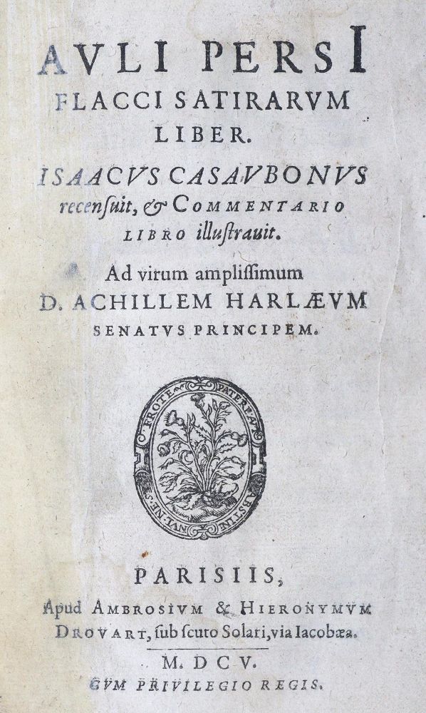 Große Abbildung Nr.1: 124-1081 Casaubon,I.: (Literatur und illustrierte Bücher bis 19.Jahrhundert)