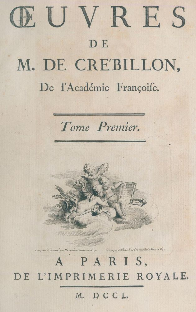 Große Abbildung Nr.1: 124-1087 Crebillon,(P.J.).: (Literatur und illustrierte Bücher bis 19.Jahrhundert)