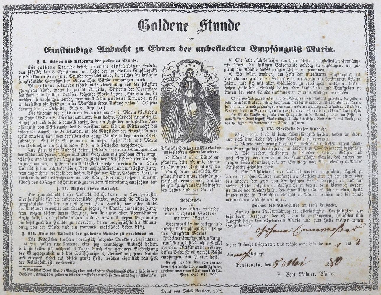 Große Abbildung Nr.7: 124-110 Bruderschaftsbriefe.: (Einblattdrucke u. Flugschriften)