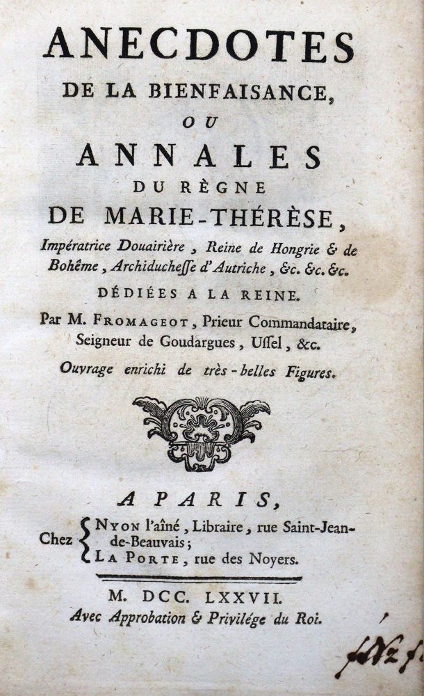 Große Abbildung Nr.1: 124-1129 Fromageot,P.: (Literatur und illustrierte Bücher bis 19.Jahrhundert)