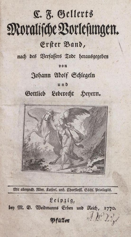 Große Abbildung Nr.2: 124-1131 Gellert,C.F.: (Literatur und illustrierte Bücher bis 19.Jahrhundert)