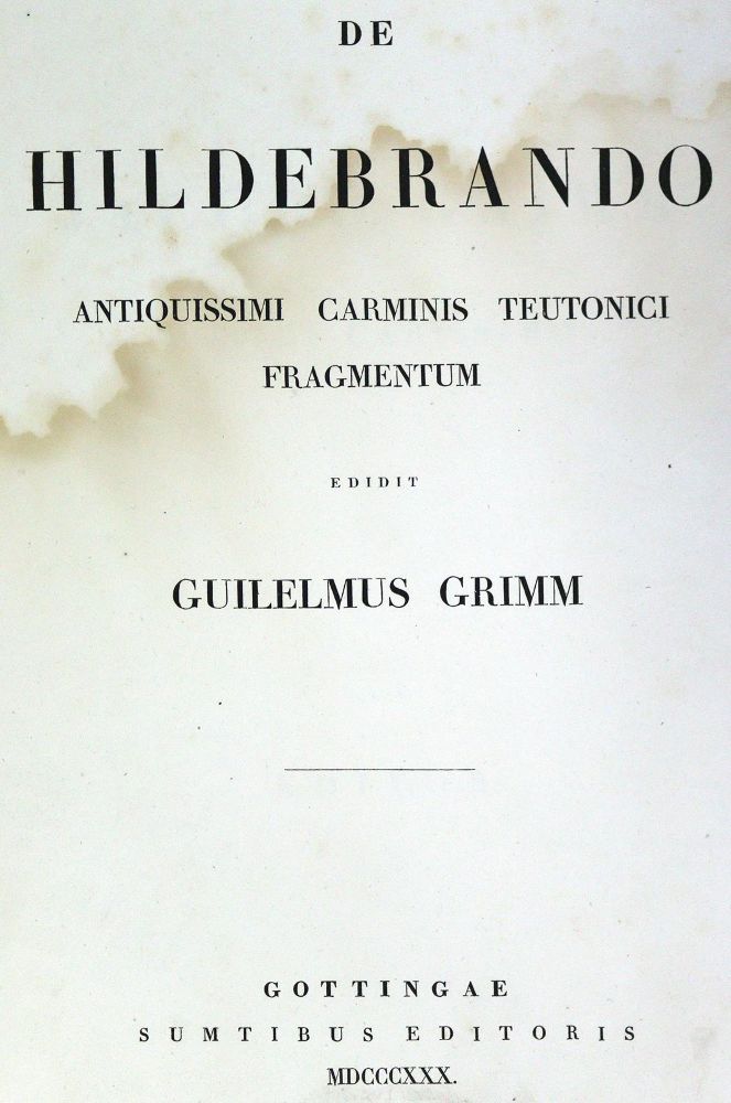 Große Abbildung Nr.1: 124-1139 Grimm,W.: (Literatur und illustrierte Bücher bis 19.Jahrhundert)