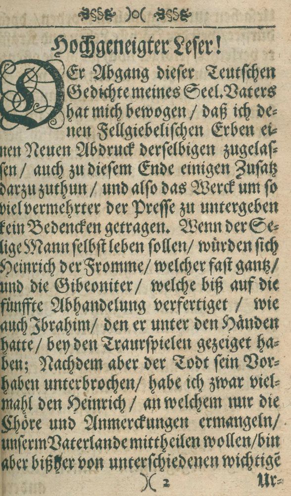 Große Abbildung Nr.2: 124-1140 Gryphius,A.: (Literatur und illustrierte Bücher bis 19.Jahrhundert)