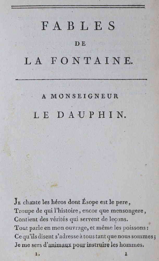 Große Abbildung Nr.2: 124-1159 La Fontaine,J.de.: (Literatur und illustrierte Bücher bis 19.Jahrhundert)