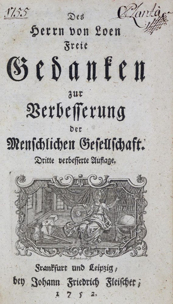 Große Abbildung Nr.1: 124-1165 Loen,J.M.v.: (Literatur und illustrierte Bücher bis 19.Jahrhundert)