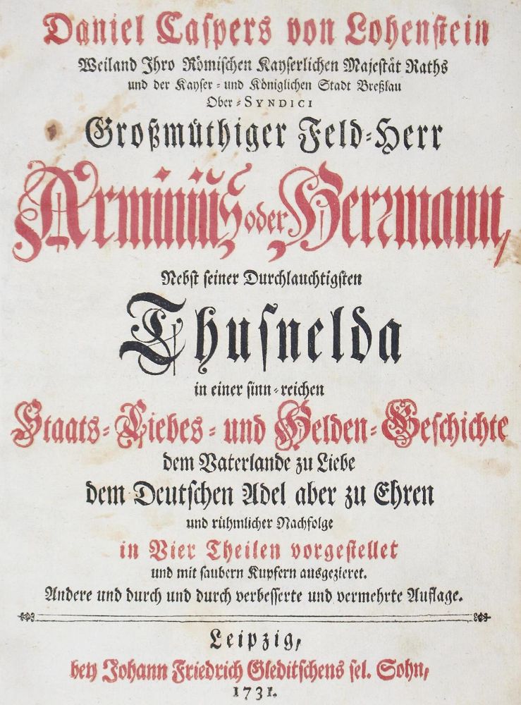 Große Abbildung Nr.2: 124-1166 Lohenstein,D.C.v.: (Literatur und illustrierte Bücher bis 19.Jahrhundert)