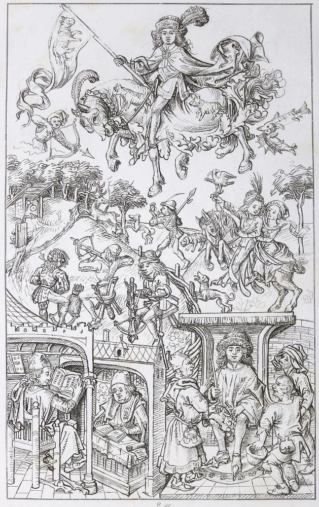 Große Abbildung Nr.2: 124-1177 Mittelalterliches Hausbuch.: (Literatur und illustrierte Bücher bis 19.Jahrhundert)