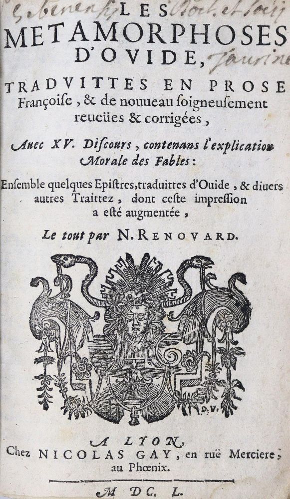 Große Abbildung Nr.2: 124-1188 Ovidius,N.P.: (Literatur und illustrierte Bücher bis 19.Jahrhundert)