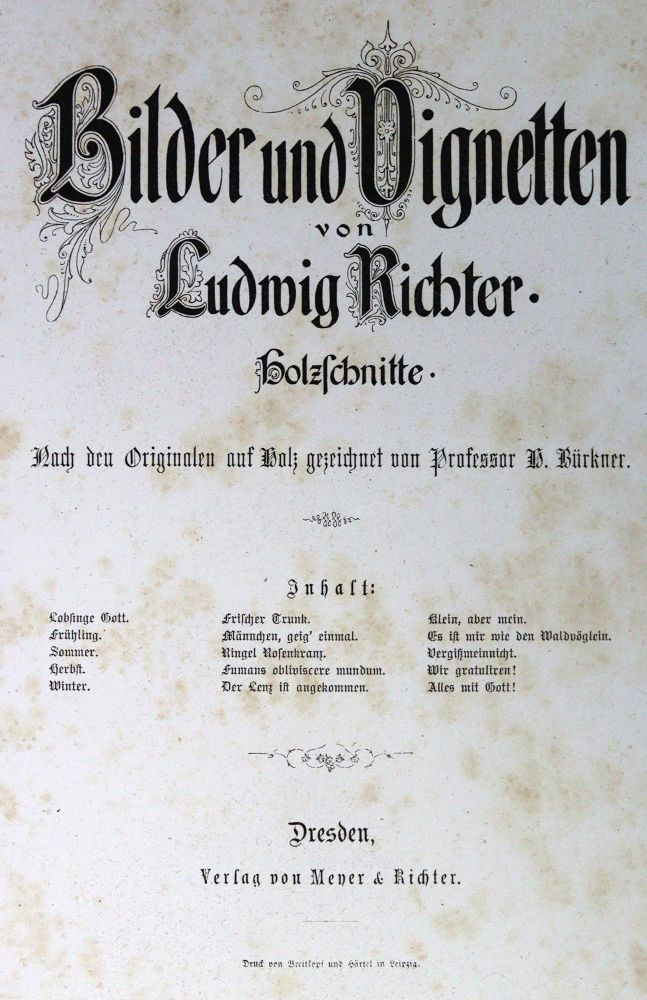 Große Abbildung Nr.1: 124-1200 Richter,L.: (Literatur und illustrierte Bücher bis 19.Jahrhundert)