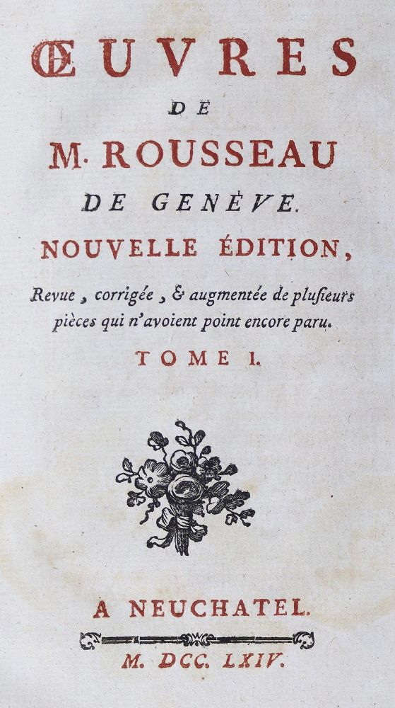 Große Abbildung Nr.2: 124-1207 Rousseau,J.J.: (Literatur und illustrierte Bücher bis 19.Jahrhundert)