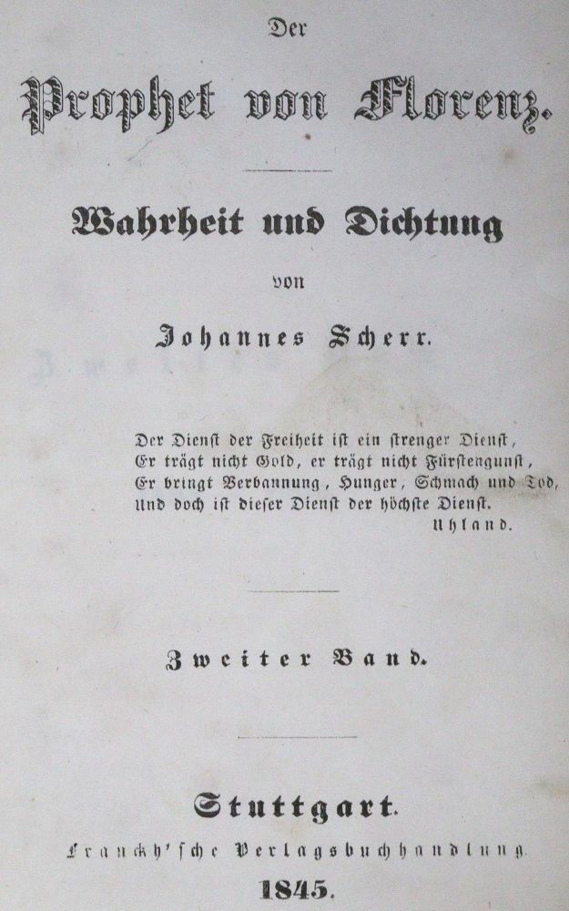 Große Abbildung Nr.1: 124-1215 Scherr,J.: (Literatur und illustrierte Bücher bis 19.Jahrhundert)