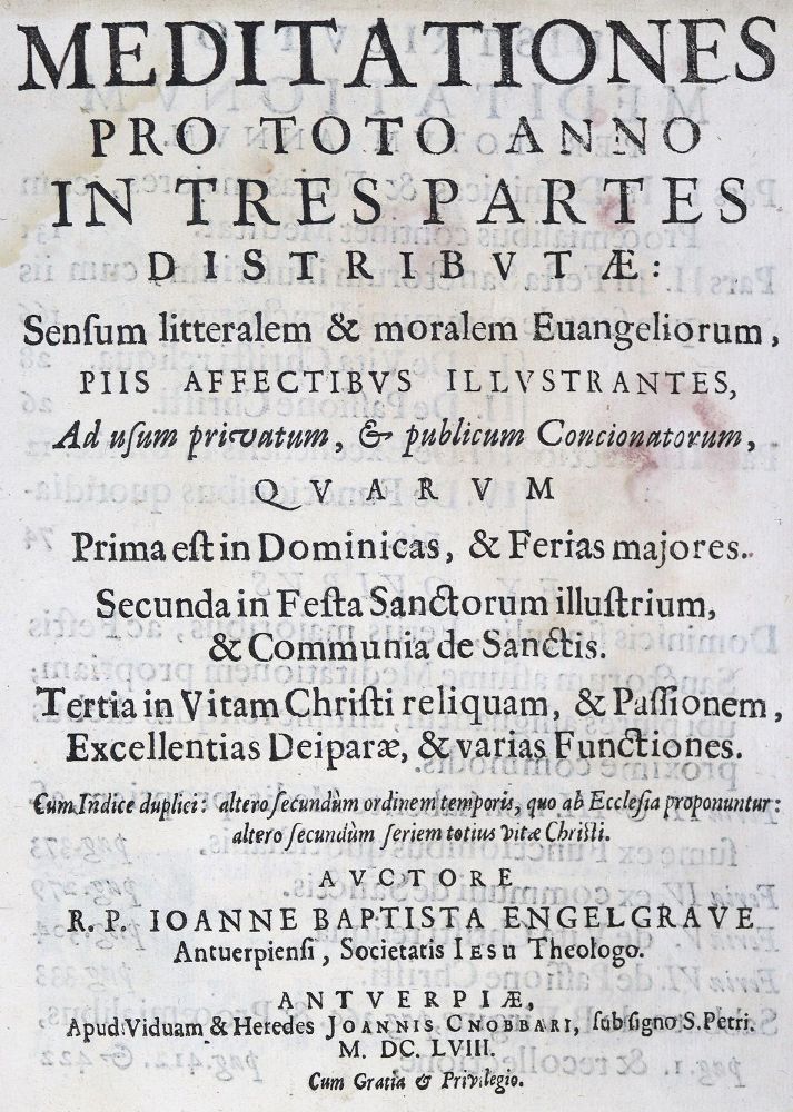 Große Abbildung Nr.2: 124-122 Engelgrave,J.B.: (Alte Drucke, Handschriften und Theologie)