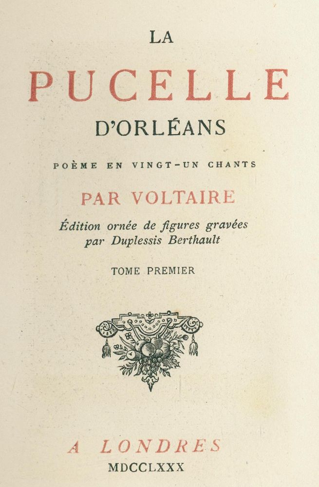 Große Abbildung Nr.2: 124-1233 Voltaire,(F.M.A.de).: (Literatur und illustrierte Bücher bis 19.Jahrhundert)