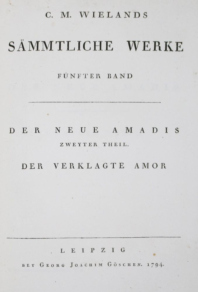 Große Abbildung Nr.3: 124-1238 Wieland,C.M.: (Literatur und illustrierte Bücher bis 19.Jahrhundert)