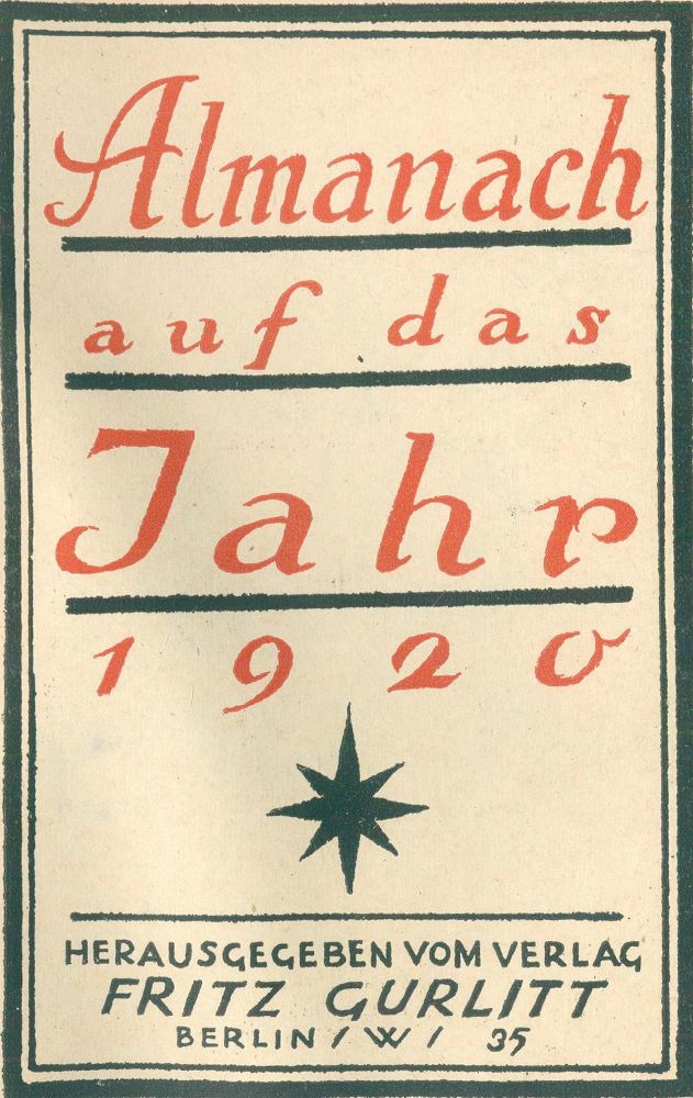 Große Abbildung Nr.2: 124-1242 Almanach: (Literatur und illustrierte Bücher 20.Jahrhundert - Alte Literatur in modernen Ausgaben)