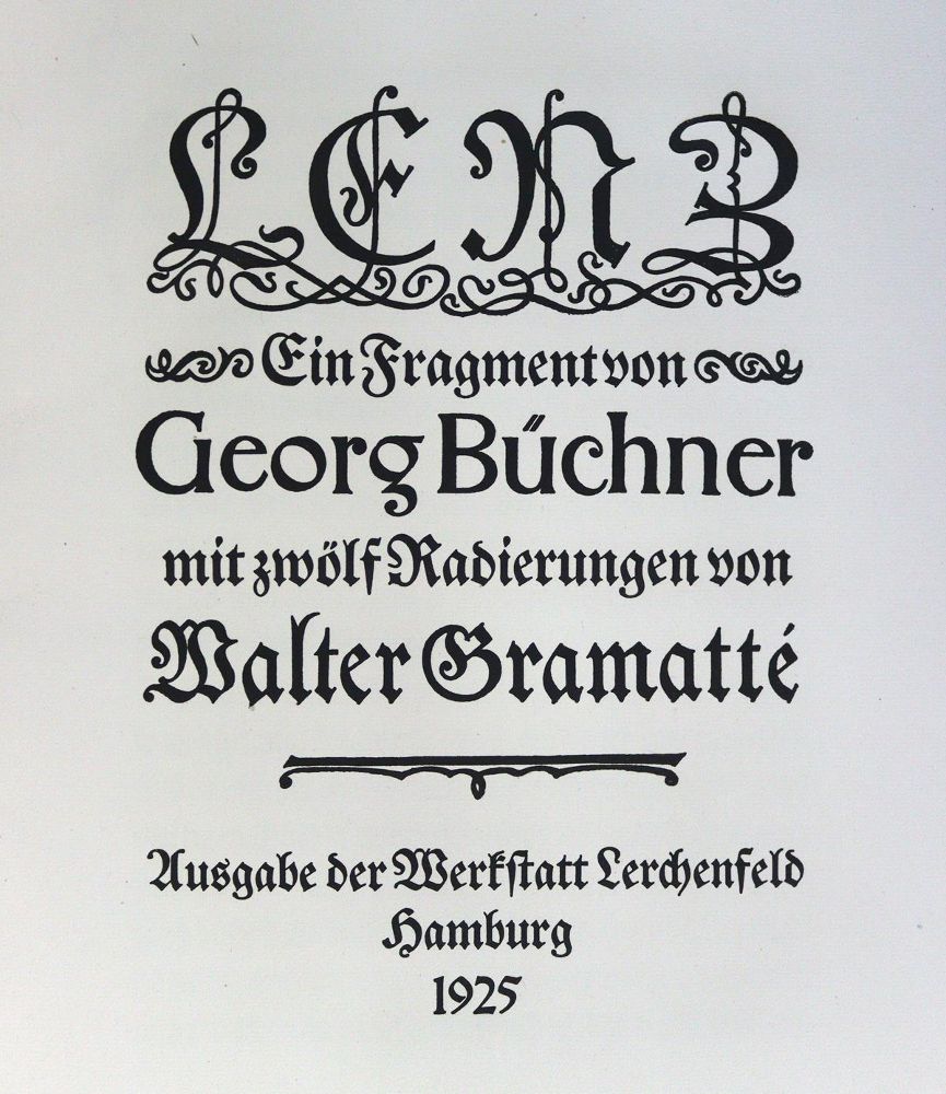Große Abbildung Nr.1: 124-1262 Büchner,G.: (Literatur und illustrierte Bücher 20.Jahrhundert - Alte Literatur in modernen Ausgaben)