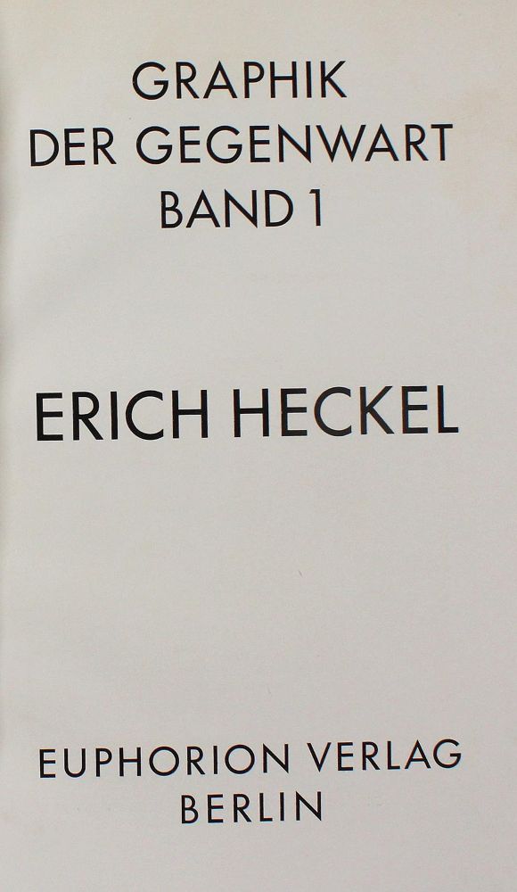 Große Abbildung Nr.1: 124-1292 Erich Heckel.: (Literatur und illustrierte Bücher 20.Jahrhundert - Alte Literatur in modernen Ausgaben)