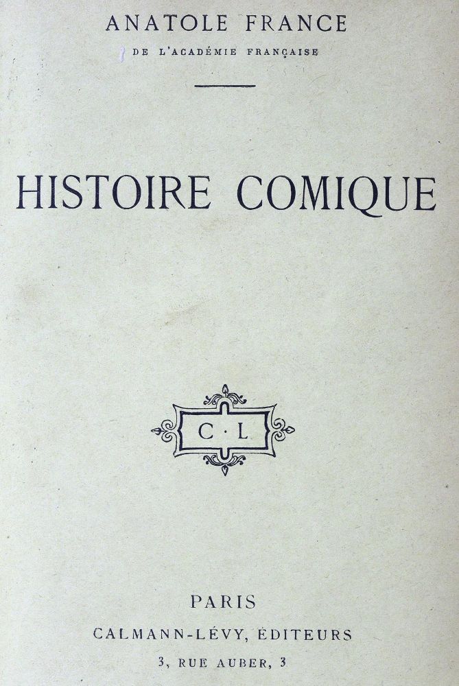 Große Abbildung Nr.1: 124-1303 France,A. (d.i. J.A.Thibault).: (Literatur und illustrierte Bücher 20.Jahrhundert - Alte Literatur in modernen Ausgaben)