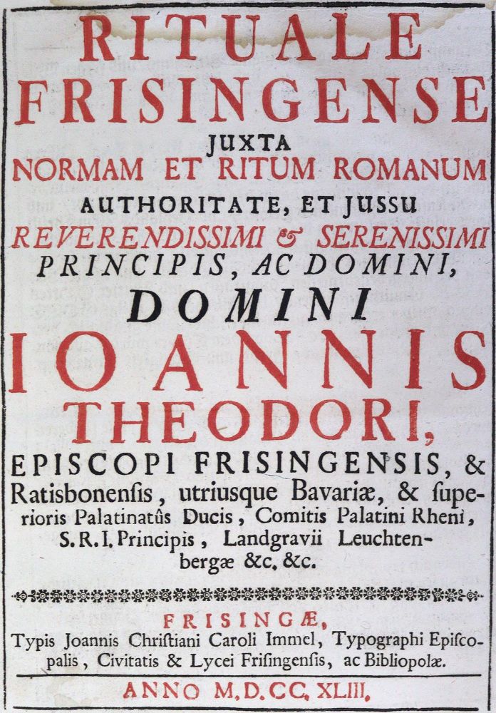 Große Abbildung Nr.2: 124-135 Rituale Frisingense: (Freising)