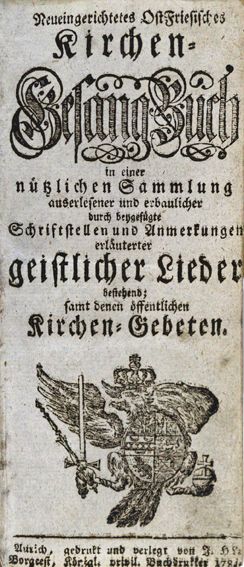 Große Abbildung Nr.1: 124-141 Neueingerichtetes: (Gesangbücher, Ostfriesland)