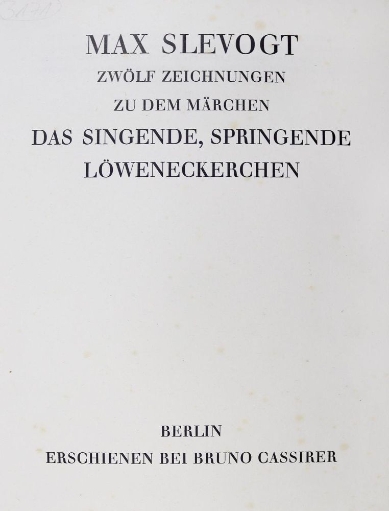 Große Abbildung Nr.3: 124-1427 Slevogt,M.: (Literatur und illustrierte Bücher 20.Jahrhundert - Alte Literatur in modernen Ausgaben)