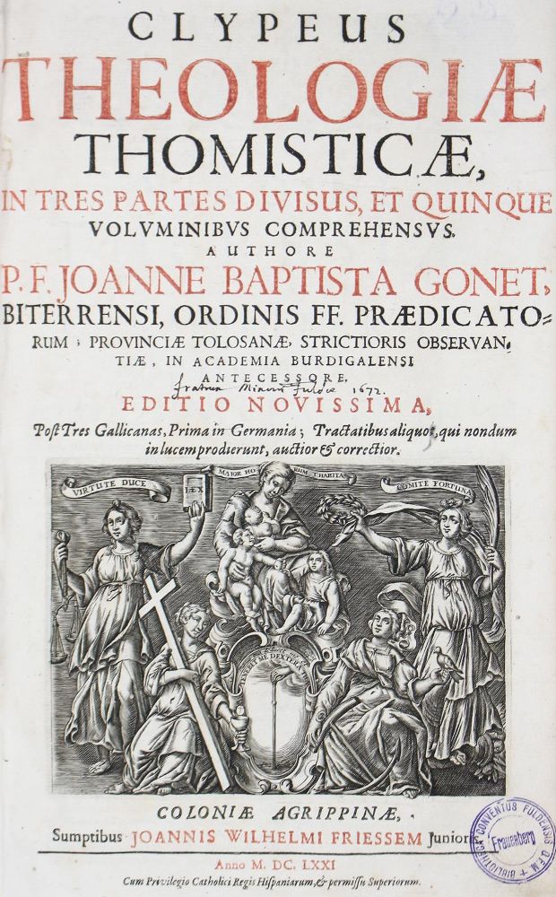 Große Abbildung Nr.2: 124-146 Gonet,J.B.: (Alte Drucke, Handschriften und Theologie)