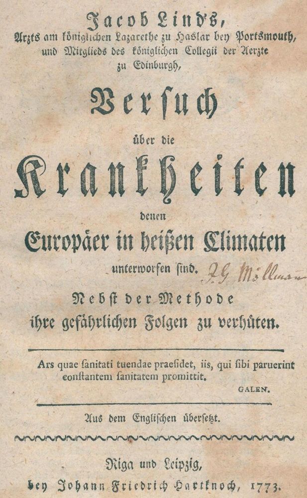 Große Abbildung Nr.1: 124-1486 Lind,J.: (Medizin)