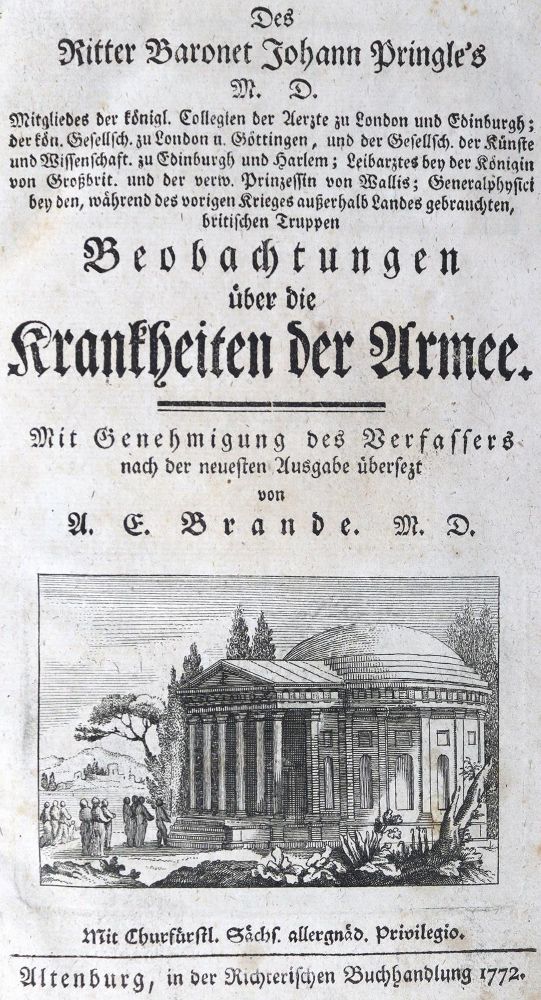 Große Abbildung Nr.11: 124-1487 Pringle,J.: (Medizin, Militaria)