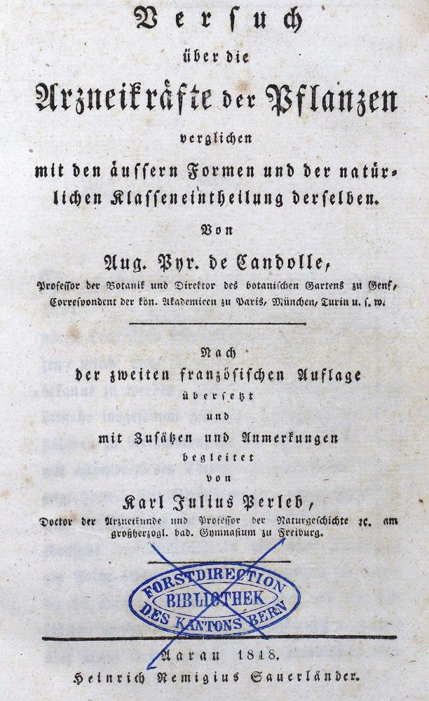 Große Abbildung Nr.1: 124-1490 Candolle,A.P.de: (Medizin, Pharmazie)