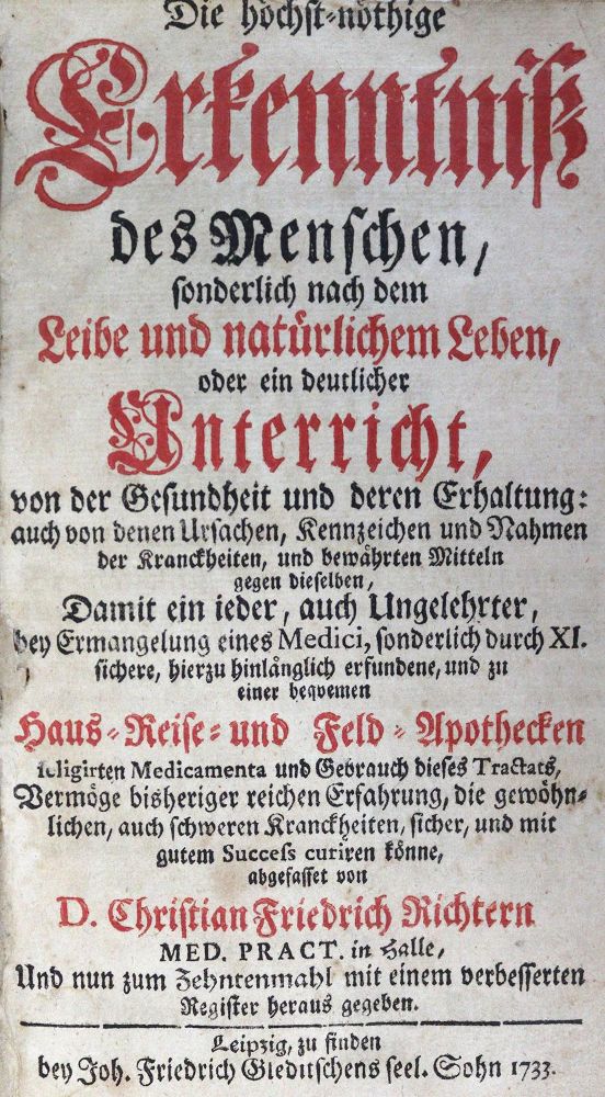 Große Abbildung Nr.1: 124-1493 Richter,C.F.: (Medizin, Pharmazie)