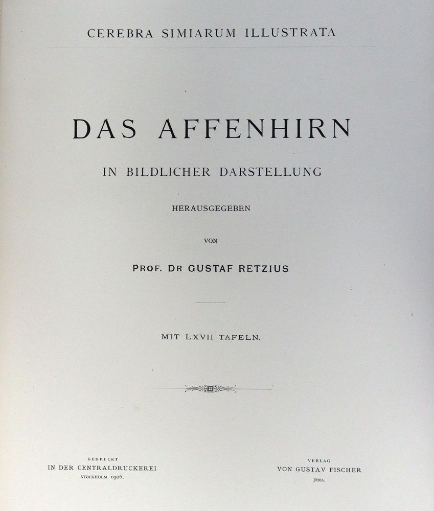 Große Abbildung Nr.1: 124-1501 Retzius,G. (Hrsg.).: (Medizin)