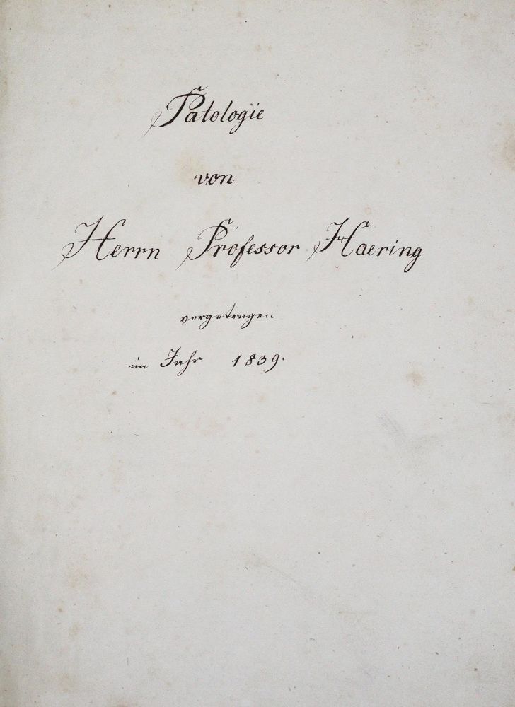 Große Abbildung Nr.1: 124-1506 Hering,E.v.: (Medizin, Veterinärmedizin, Handschriften)
