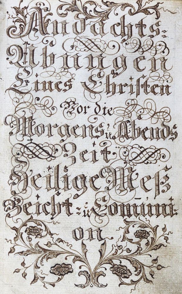Große Abbildung Nr.1: 124-152 Andachtsübungen: (Handschriften)