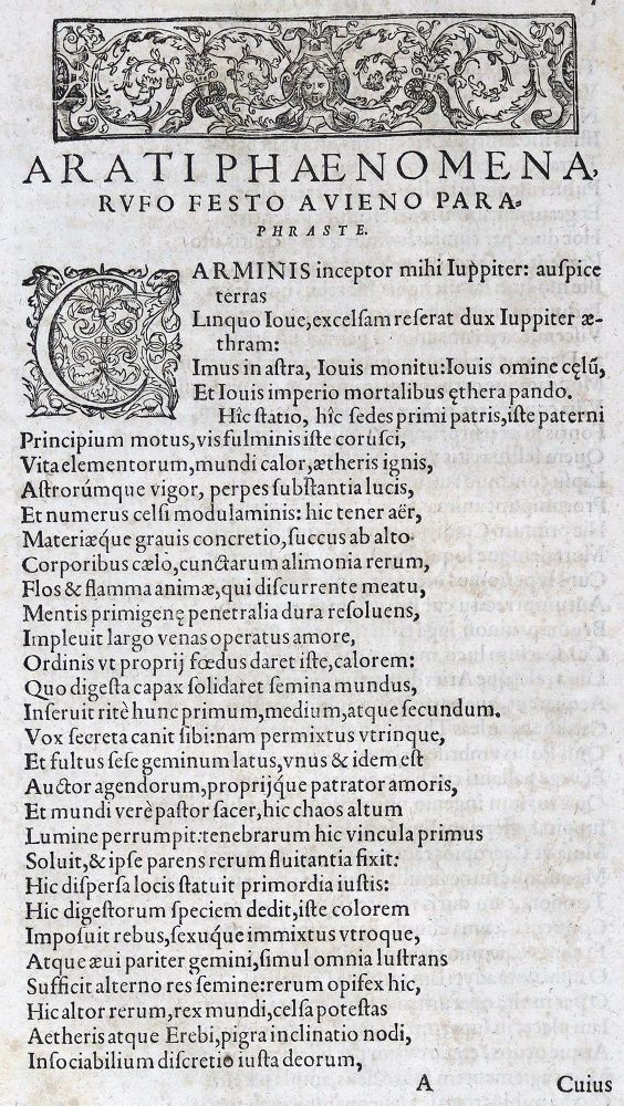 Große Abbildung Nr.2: 124-1538 (Aratus Solensis.: (Verschiedene Gebiete - Varia, Astronomie)