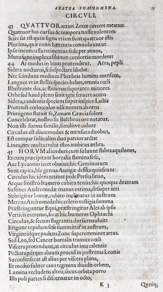 Große Abbildung Nr.5: 124-1538 (Aratus Solensis.: (Verschiedene Gebiete - Varia, Astronomie)