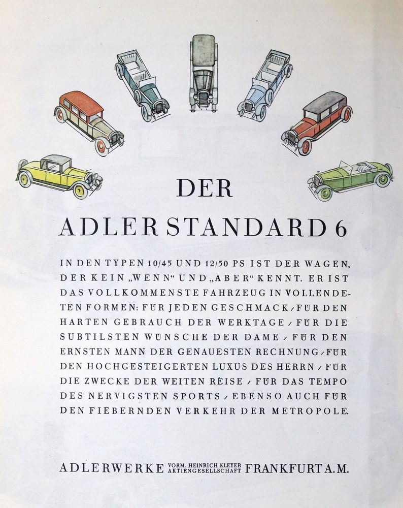 Große Abbildung Nr.1: 124-1541 Adler.: (Verschiedene Gebiete - Varia, Auto)