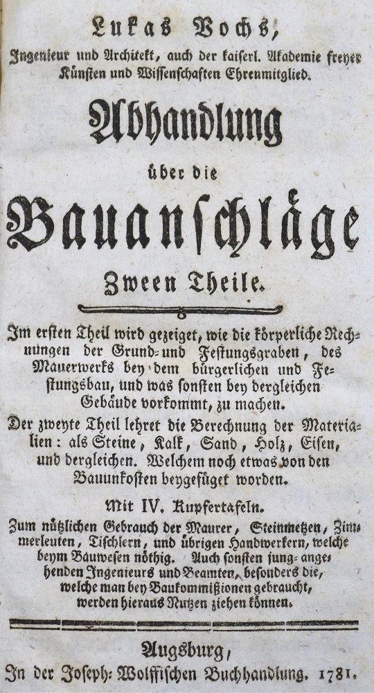 Große Abbildung Nr.2: 124-1546 Voch,L.: (Verschiedene Gebiete - Varia, Bauwesen)