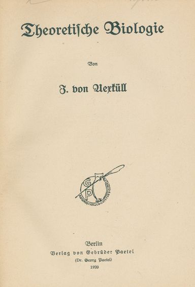 Große Abbildung Nr.1: 124-1547 Uexküll,J.J.B.v.: (Verschiedene Gebiete - Varia, Biologie)