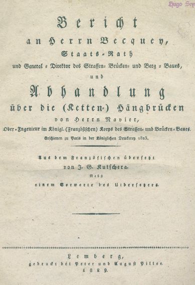 Große Abbildung Nr.1: 124-1548 Navier,C.L.M.H.: (Verschiedene Gebiete - Varia, Brückenbau)