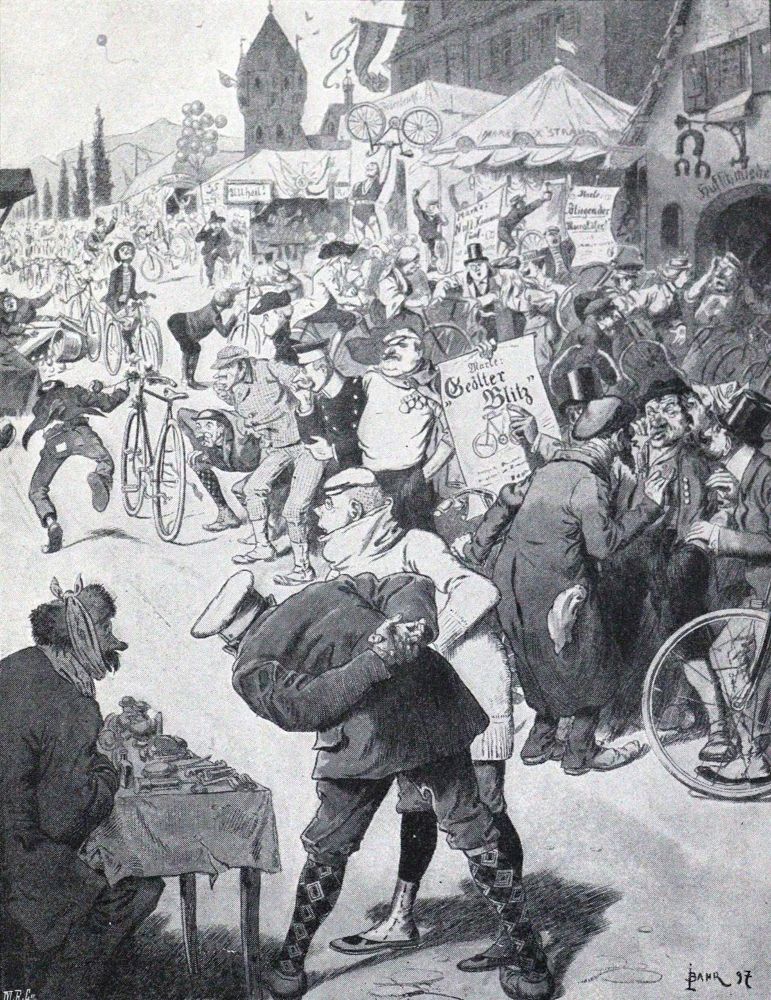 Große Abbildung Nr.1: 124-1564 O diese Radler!: (Verschiedene Gebiete - Varia, Fahrrad)
