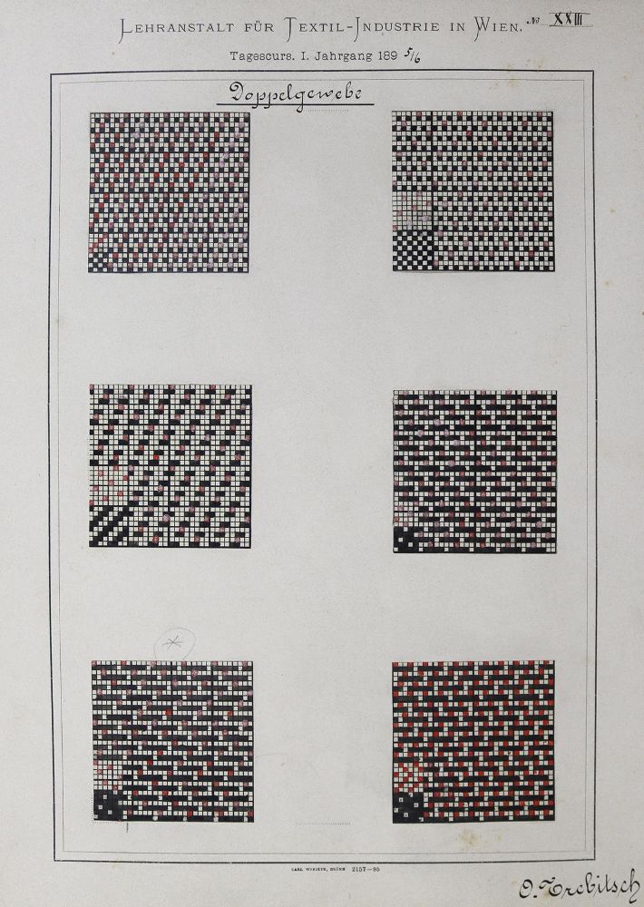 Große Abbildung Nr.1: 124-1603 Stoffmuster.: (Verschiedene Gebiete - Varia, Textil)